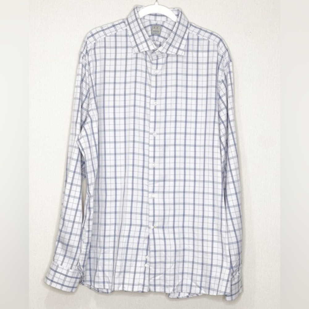 Ike Behar Men’s Plaid‎ Dress Shirt Neck Size 18
